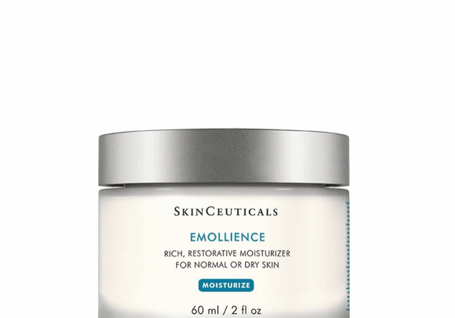 A jar of SkinCeuticals Emollience moisturizer cream.
