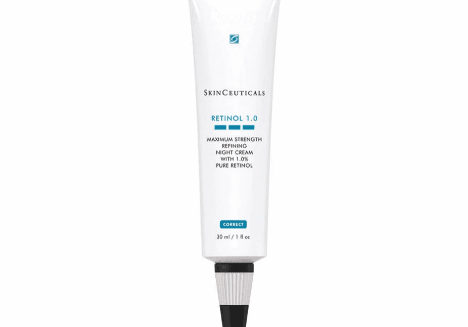A white tube of Derma Lab skincare product with black cap.