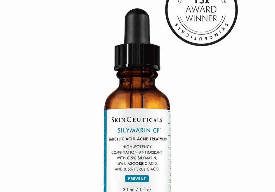 A brown glass dropper bottle of SkinCeuticals Hyaluronic Acid serum.